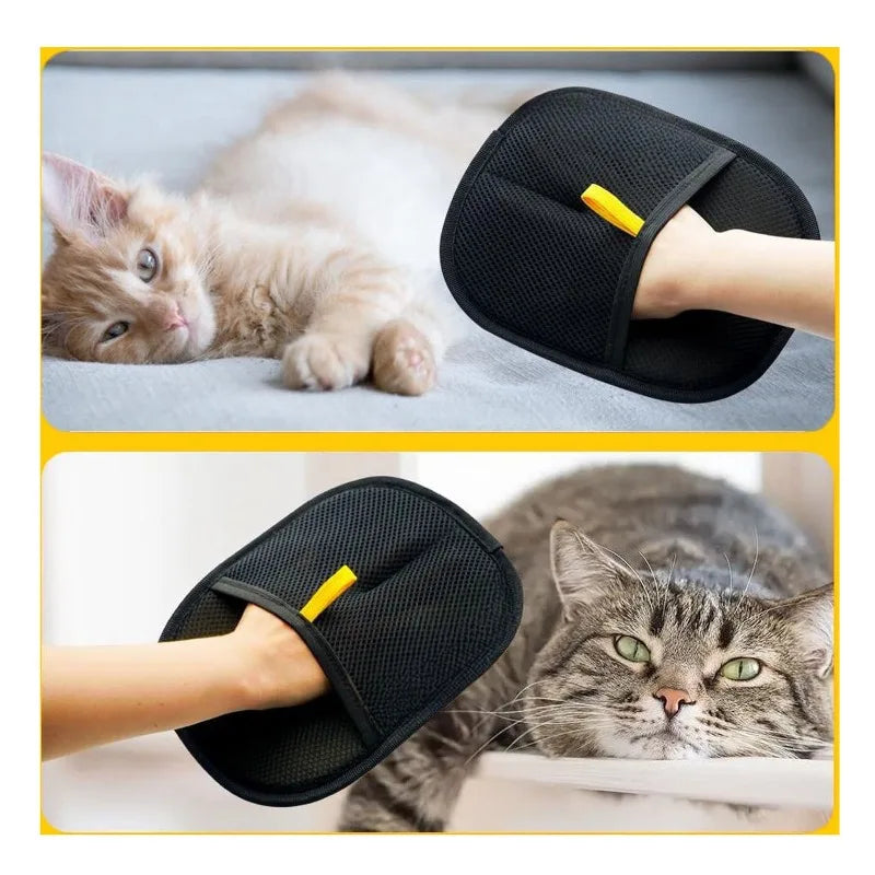 Brosse Anti-Poils Chat & Chien Double Face – Gant de Toilettage et Déshedding
